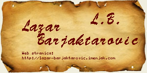 Lazar Barjaktarović vizit kartica